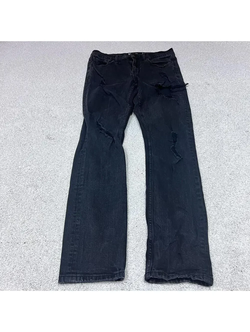 RSQ Jean’s Skinny Black Distressed Pockets Men’s Size 30x32
